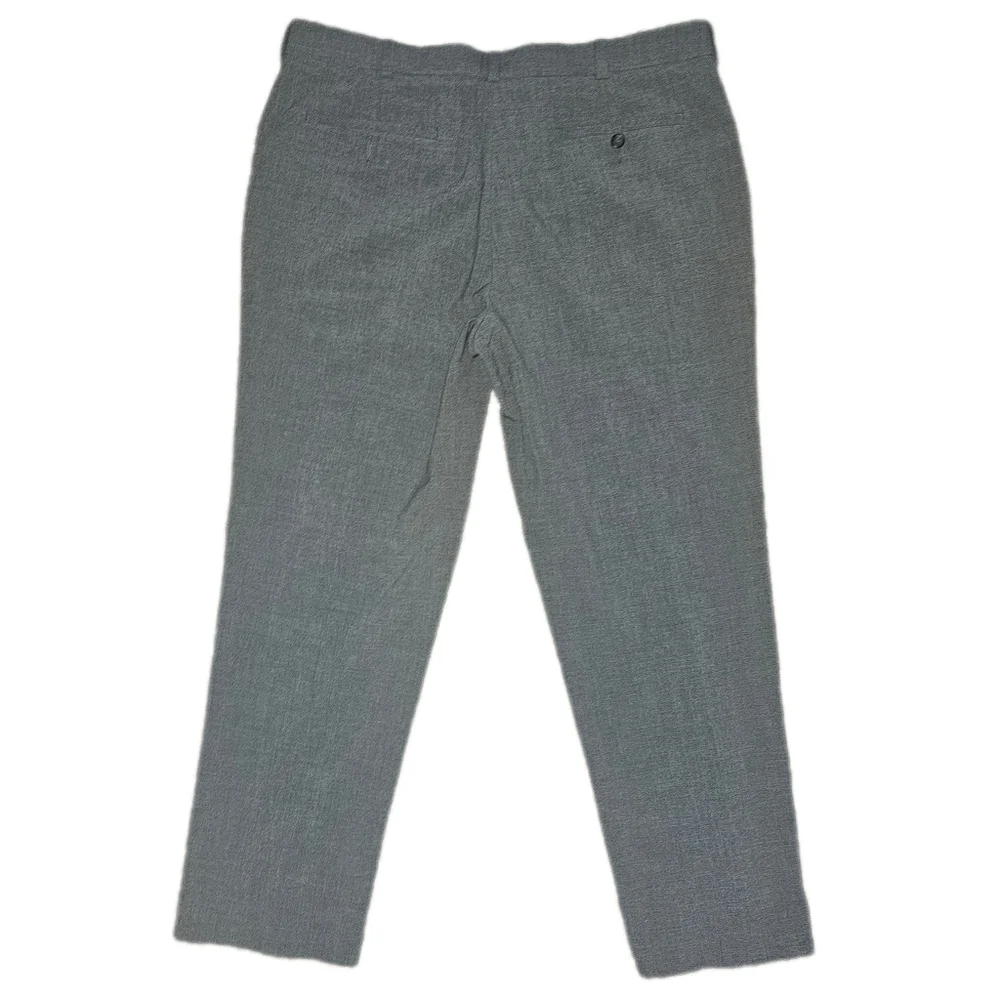 George Men’s Premium Comfort Flat Front Suit Pants, Grey, size 38X30